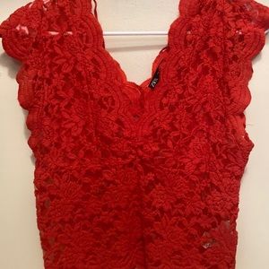 Red summer top